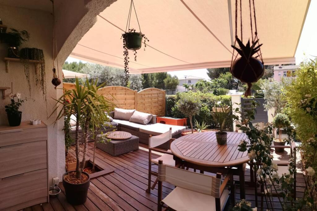 La Terrasse Ensoleillee De Sausset - Cote Bleue Apartment Exterior foto